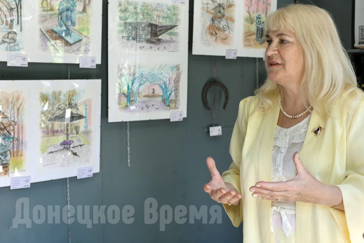 Графика, романтика, пастельные тона: донецкая художница показала свое видение Парка кованых фигур
