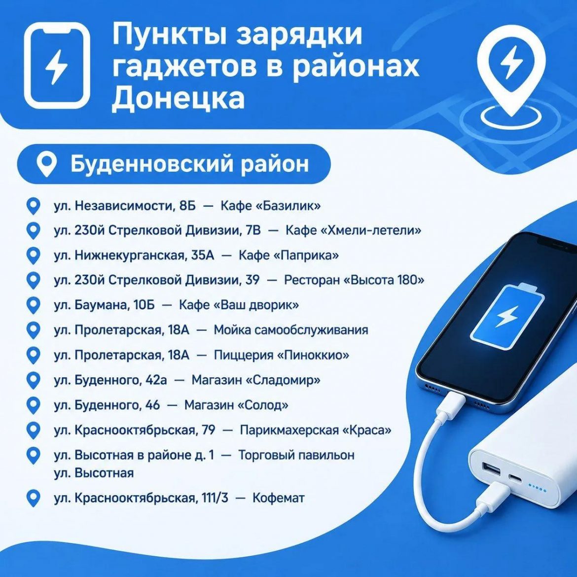 IMG_20261023_220927 В магазинах, кофейнях, сетевых супермаркетах: во всех районах Донецка работают пункты зарядки гаджетов